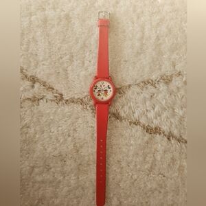 Disney Mickey and Minnie 1990s Vintage Red Watch